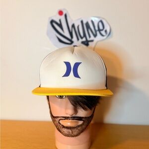 Hurley White and Yellow Cap